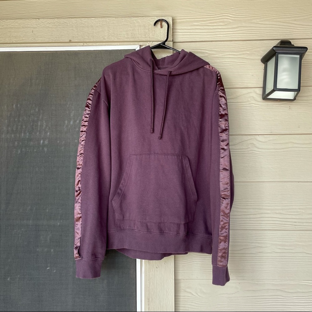 Urban Outfitters Men’s Purple Tonal Tape Hoodie Sweatshirt